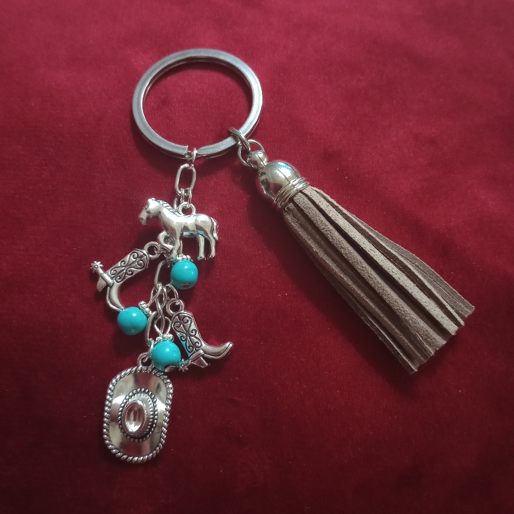 Western/ Rodeo Tassel Keychain